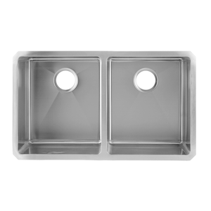 DAX 50/50 Double Bowl Undermount Kitchen Sink, 18 Gauge Stainless Steel, Brushed Finish , 32 x 19 x 9 Inches (DAX-3118B)