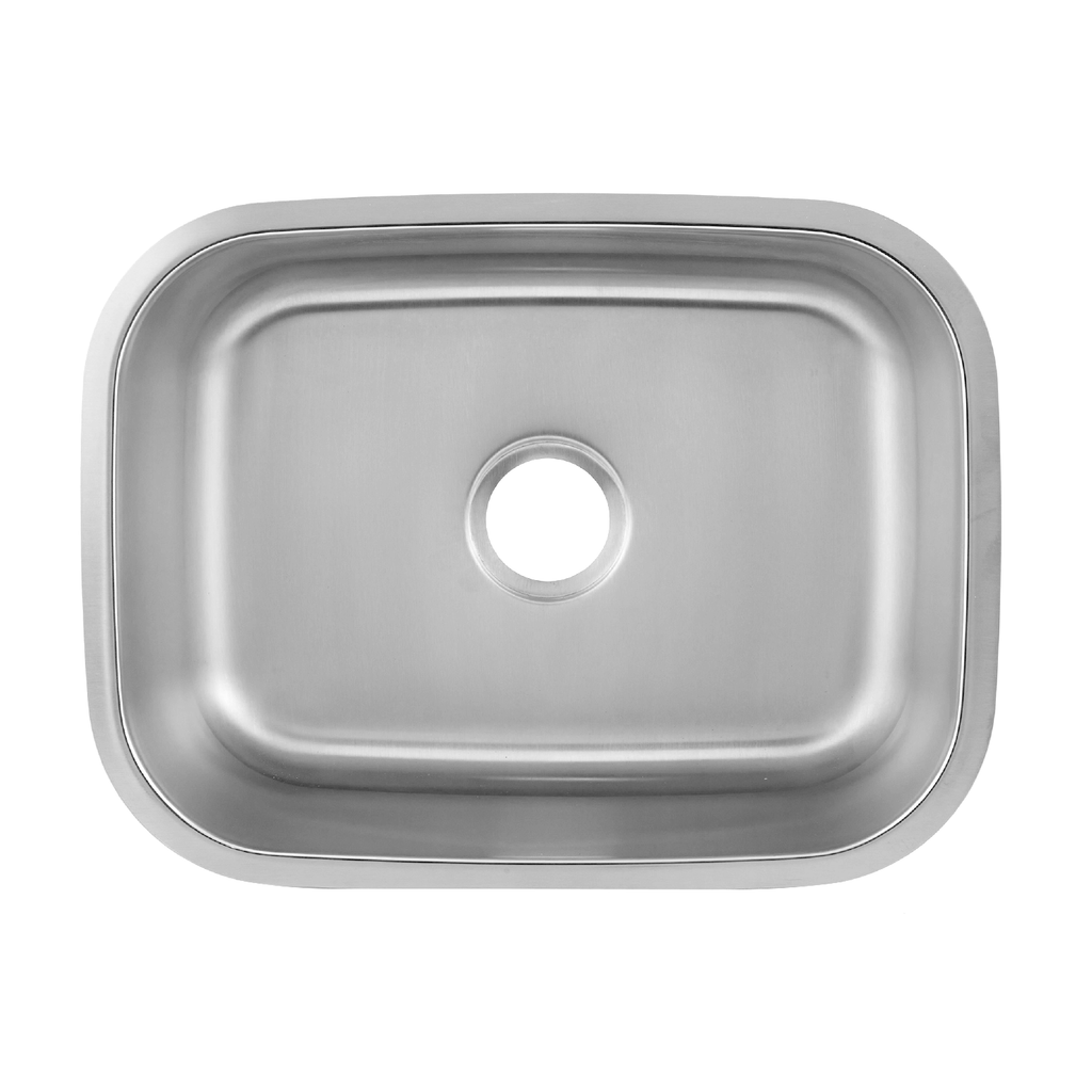 DAX Single Bowl Undermount Kitchen Sink, 18 Gauge Stainless Steel, Brushed Finish, 23-1/2 x 17-3/4 x 9 Inches (DAX-2317)