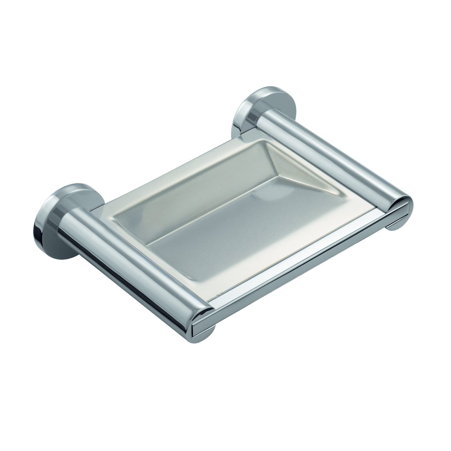 COSMIC Architect Soap Dish, Wall Mount, Stainless Steel, Chrome Finish, 6-11/16 x 1-9/16 x 4-5/16 Inches (2050132)