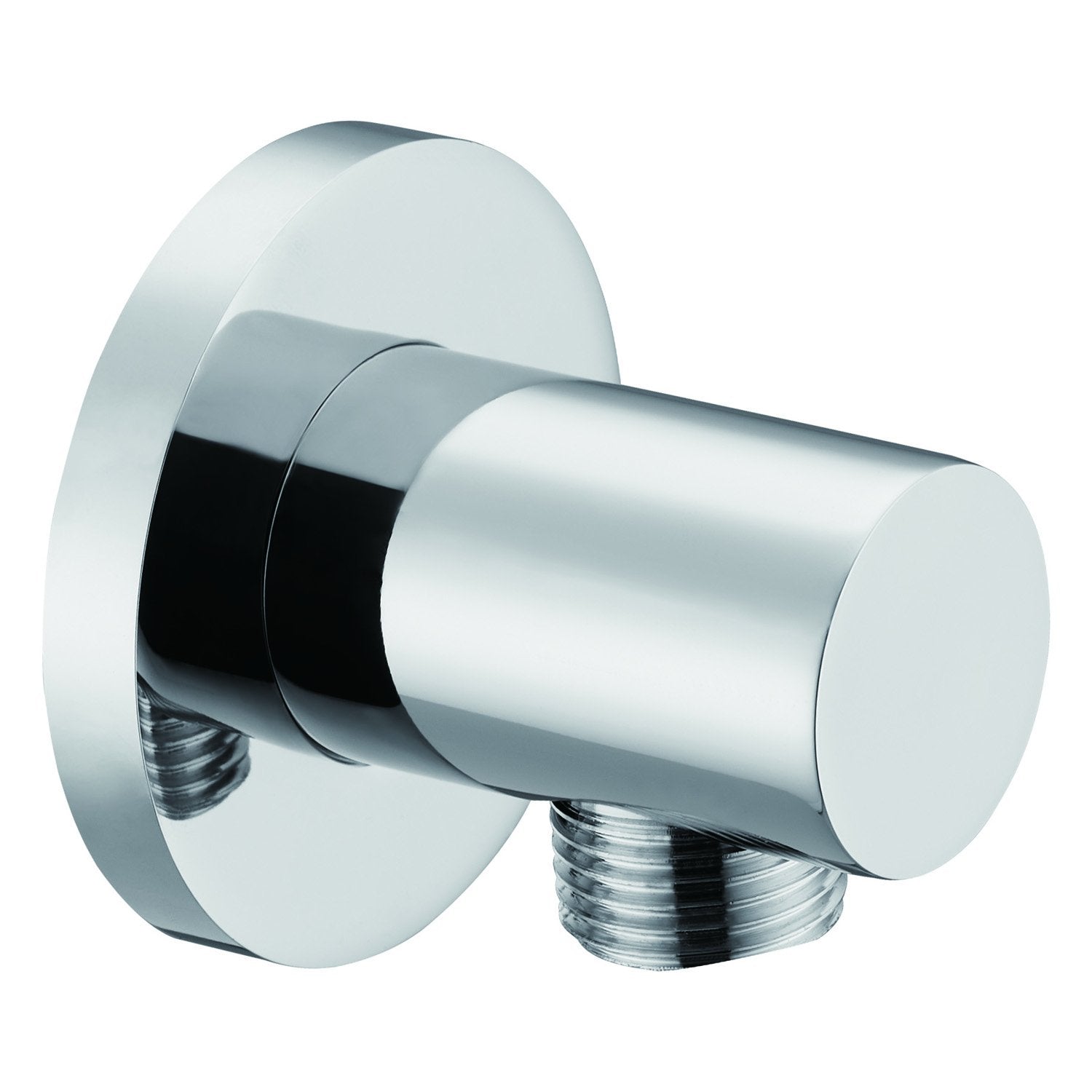 Dax Brass Round Hose Connector Brushed Nickel Finish (DAX-043-BN)