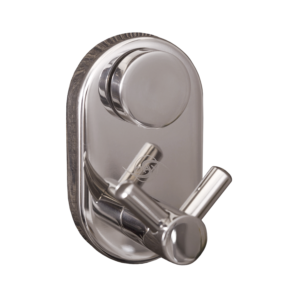 DAX Double Bathroom Hook, Wall Mount Stainless Steel, Satin Finish, 1-3/4 x 2-3/4 x 1-9/16 Inches (DAX-G0210-S)