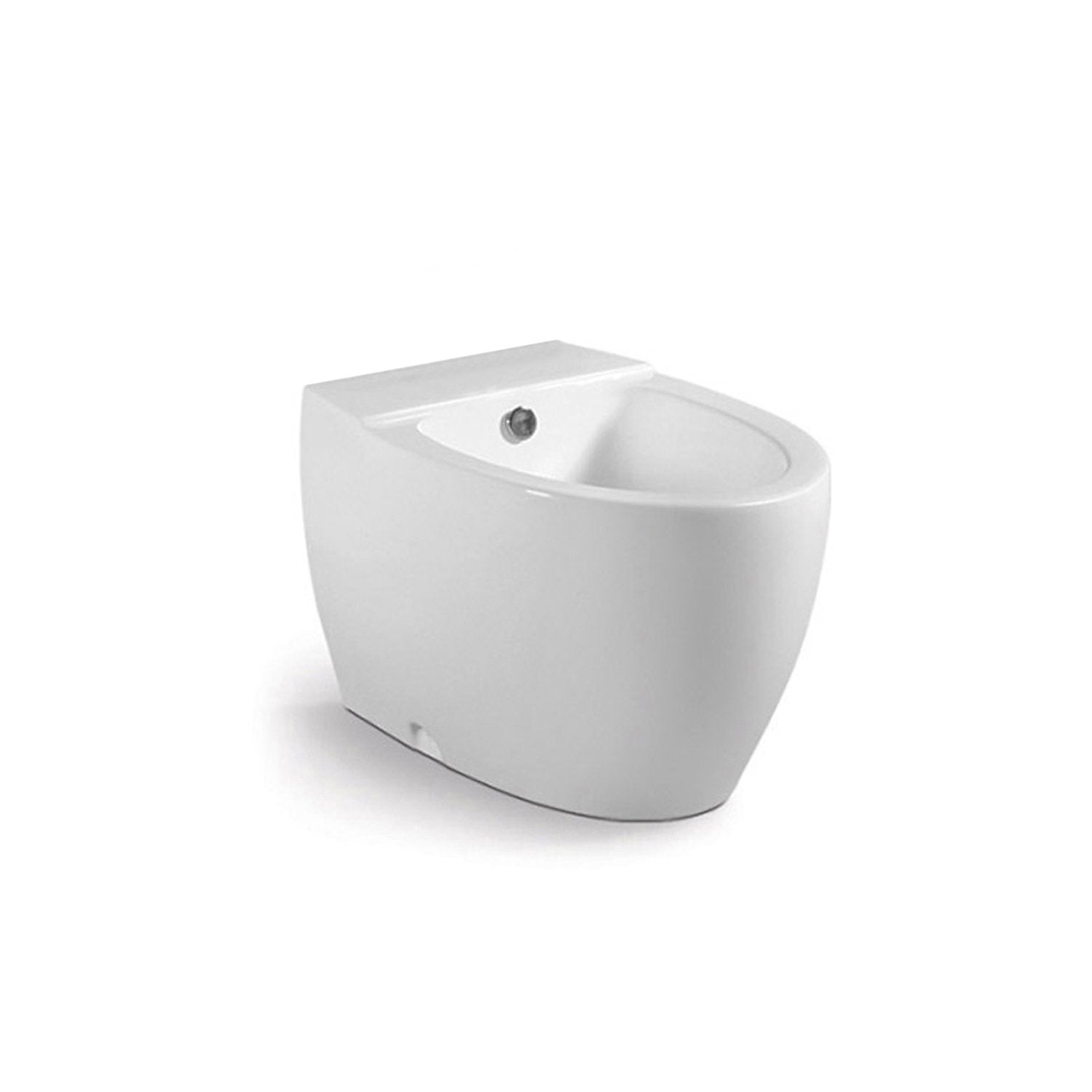 DAX Ceramic Freestanding Elongated Bidet, White Finish, Height 14-15/16 Inches (BSN-1101)