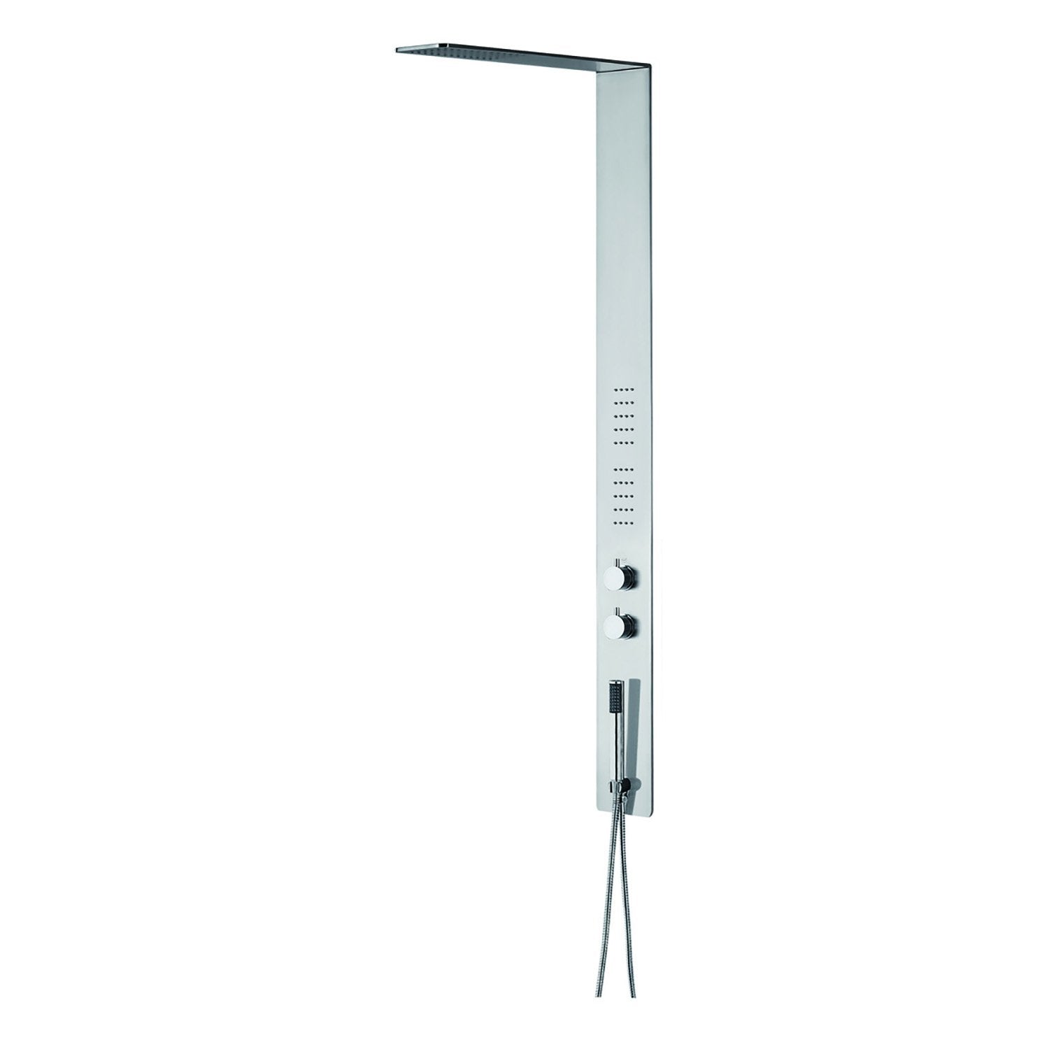 DAX Brushed Stainless Steel Shower Panel With Pressure Balance Valve (DAX-034-2)