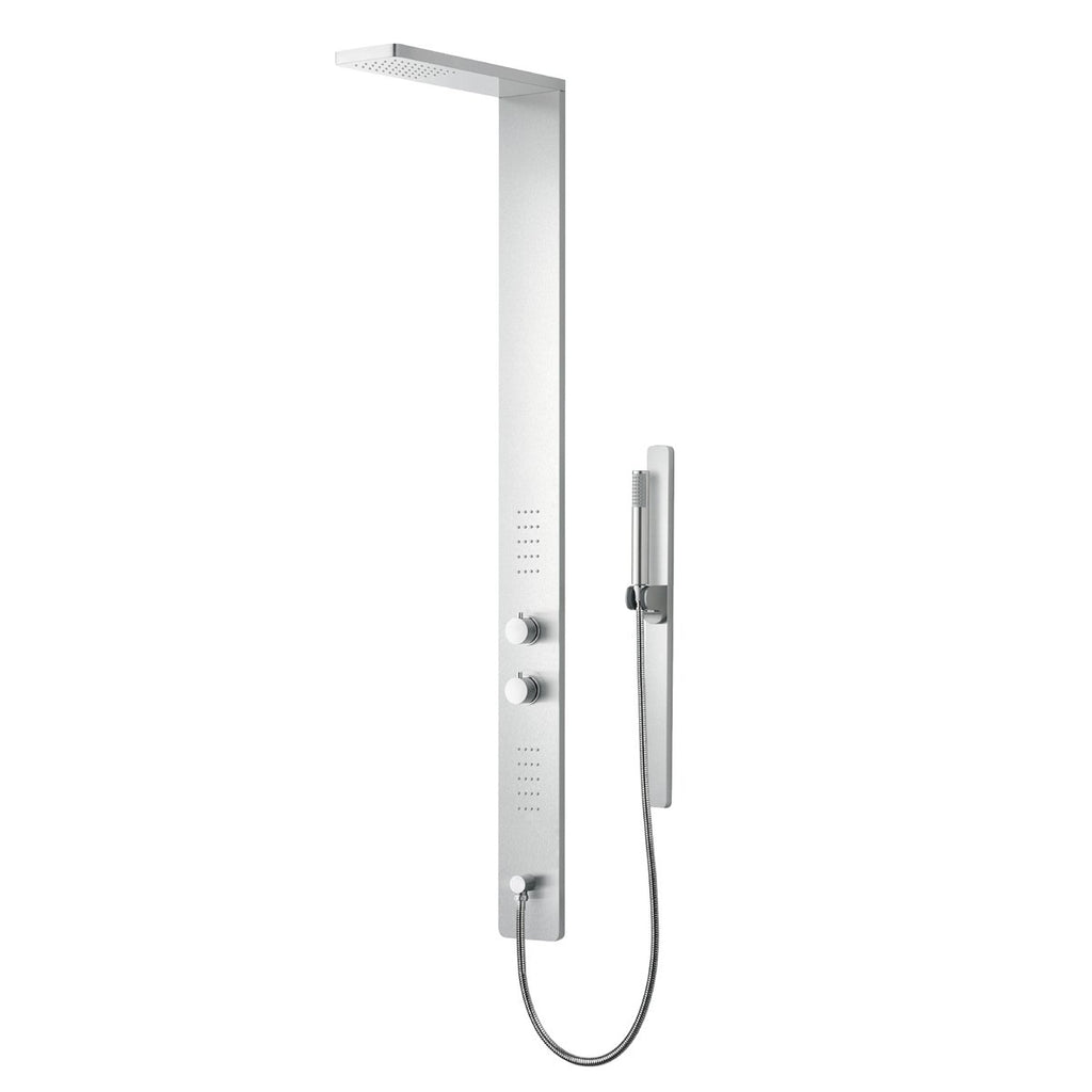 DAX Brushed Stainless Steel Shower Panel With Pressure Balance Valve (DAX-045-2R)