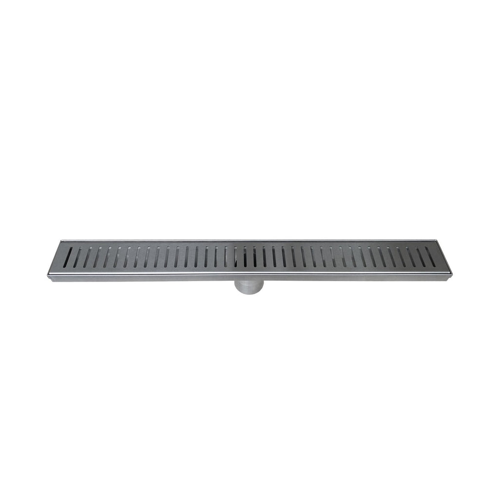 DAX Rectangle Shower Floor Drain, Stainless Steel Body, Stainless Steel Finish, 48 x 3-3/8 Inches (DR48-G06)
