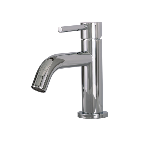 DAX Single Handle Bathroom Faucet, Brass Body, Chrome Finish, 4-15/16 x 6-1/8 Inches (DAX-119-CR)