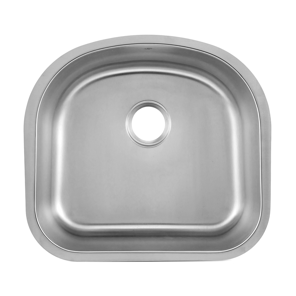 DAX Single Bowl Undermount Kitchen Sink, 18 Gauge Stainless Steel, Brushed Finish , 23-1/4 x 20-7/8 x 9 Inches (DAX-2321)
