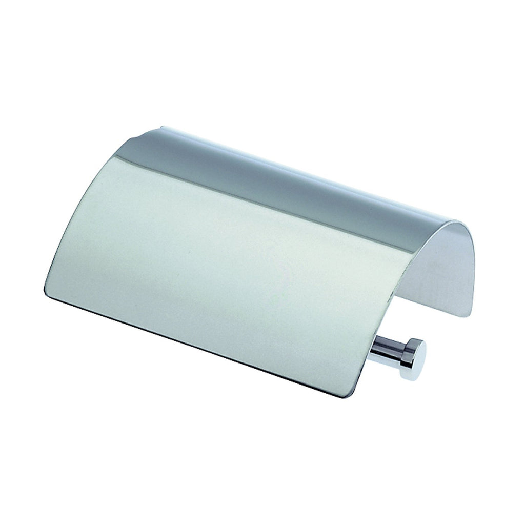 COSMIC Logic Toilet Paper Holder with Cover, Stainless Steel, Matte Chrome Finish, 6-5/16 x 2-3/8 x 4-3/4 Inches (2260359)