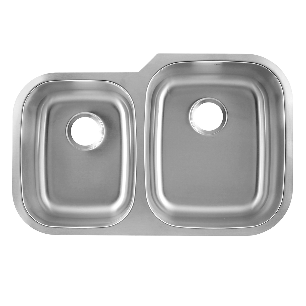 DAX 40/60 Double Bowl Undermount Kitchen Sink, 18 Gauge Stainless Steel, Brushed Finish , 32 x 20-3/4 x 9 Inches (DAX-3120R)