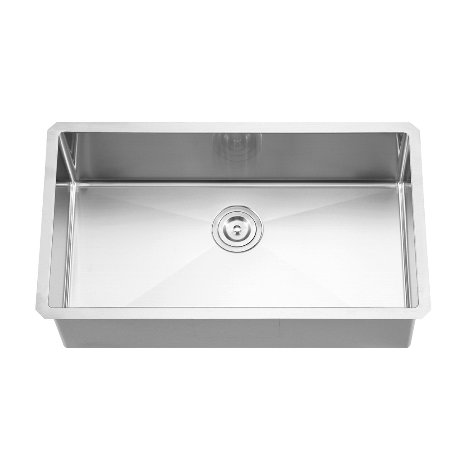 DAX Handmade Single Bowl Undermount Kitchen Sink, 18 Gauge Stainless Steel, Brushed Finish, 32 x 19 x 10 Inches (DAX-3219R10)