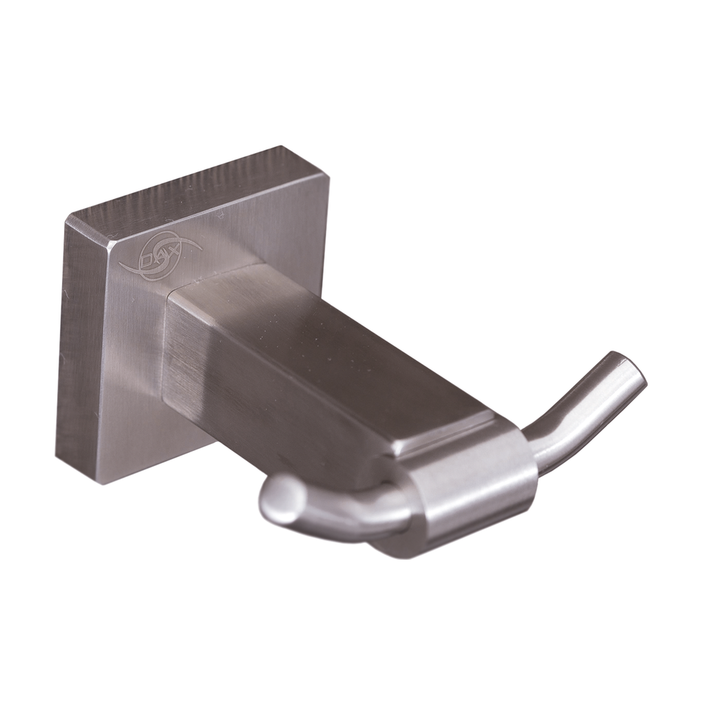 DAX Double Bathroom Hook, Wall Mount Stainless Steel, Satin Finish, 3 x 2-13/16 x 1-5/8 Inches (DAX-G0110-S)