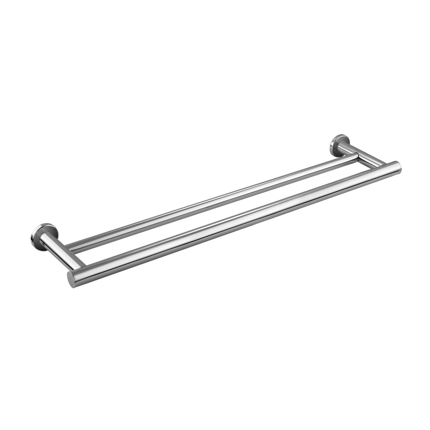 COSMIC Architect Double Towel Bar, Wall Mount, Brass Body, Chrome Finish, 23-1/6 x 1-9/16 x 5-1/8 Inches (2050161)