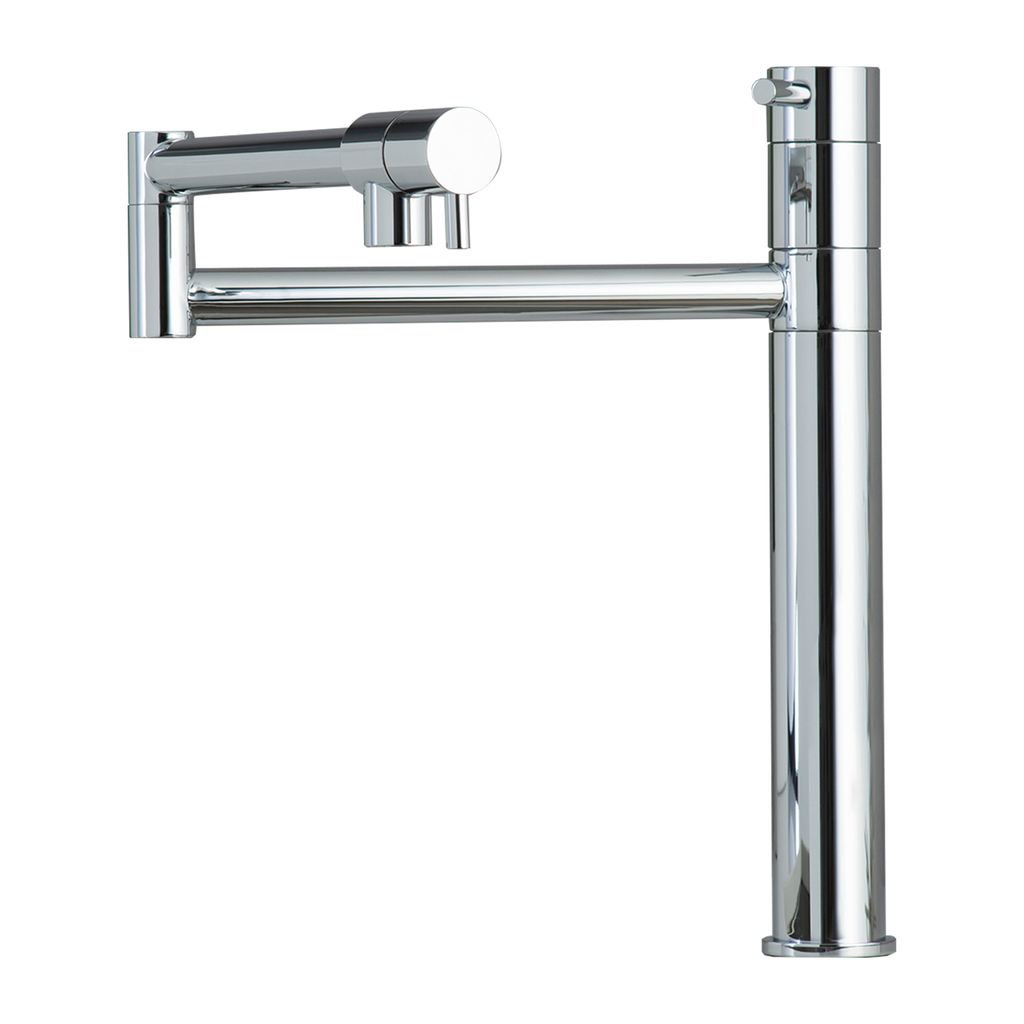 DAX Kitchen Faucet, Single Handle , Brass Body, Chrome Finish, Size 9-13/16 x 12-13/16 Inches (DAX-8729)