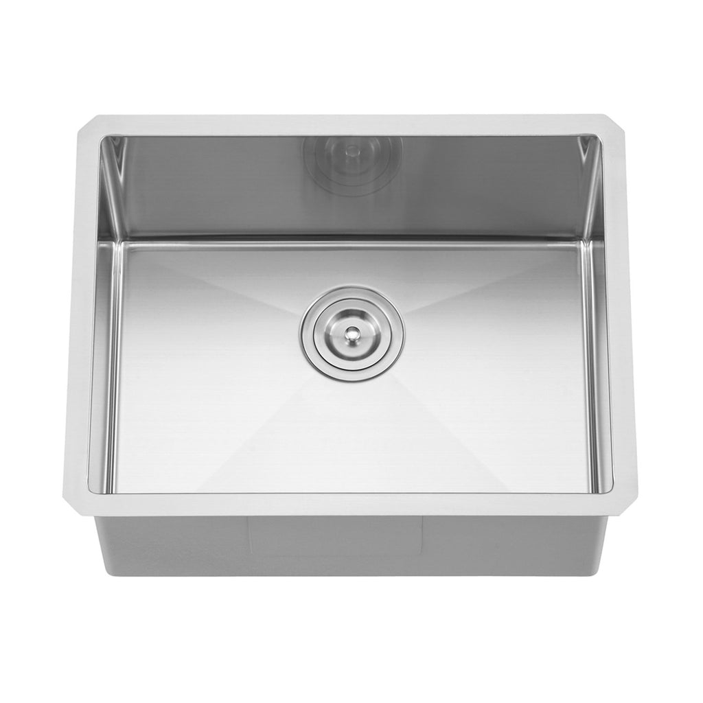 DAX Handmade Single Bowl Undermount Kitchen Sink, 18 Gauge Stainless Steel, Brushed Finish, 23 x 18 x 10 Inches (DAX-2318R10)