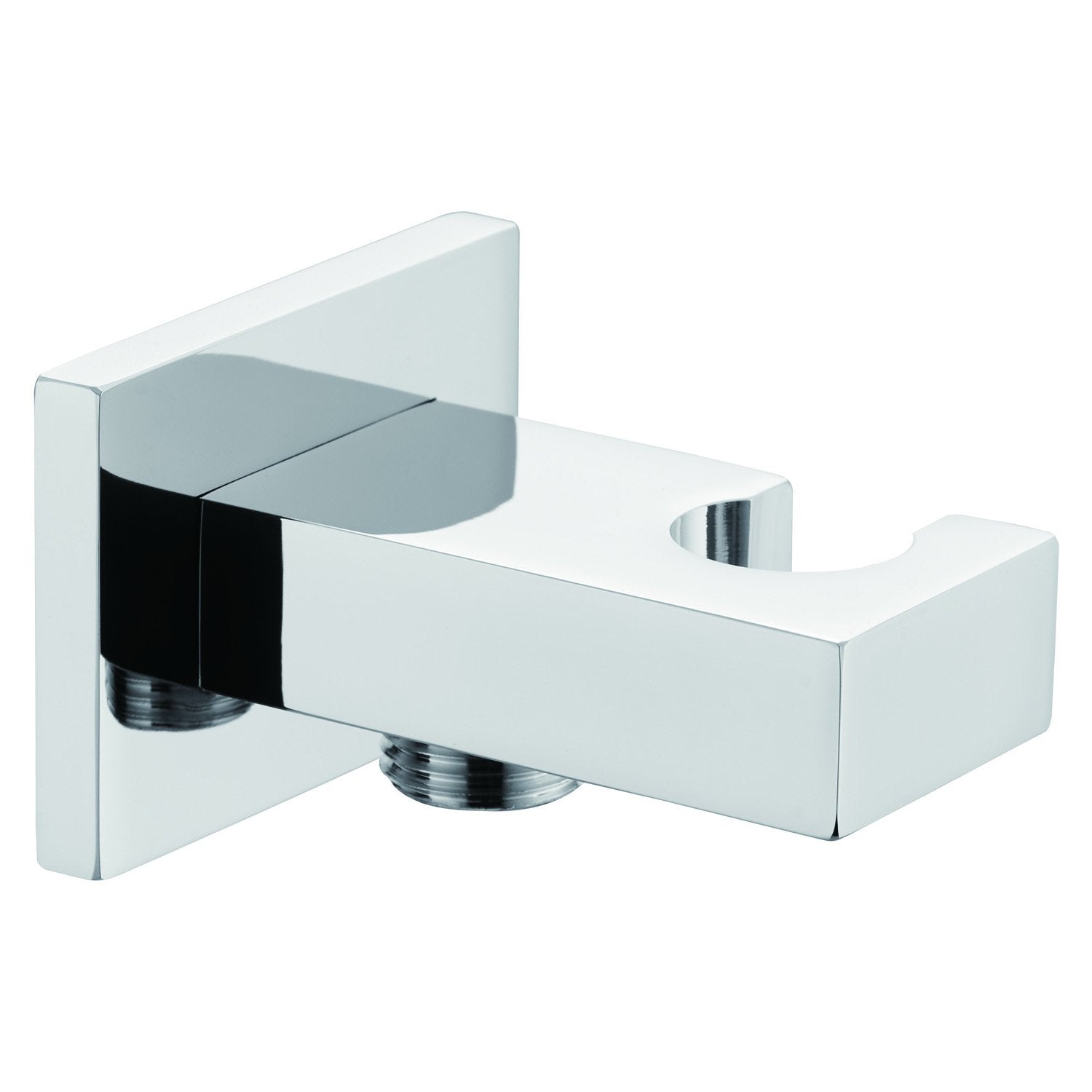 Dax Brass Square Hand Shower Holder With Hose Connector Brushed Nickel Finish (DAX-078-BN)