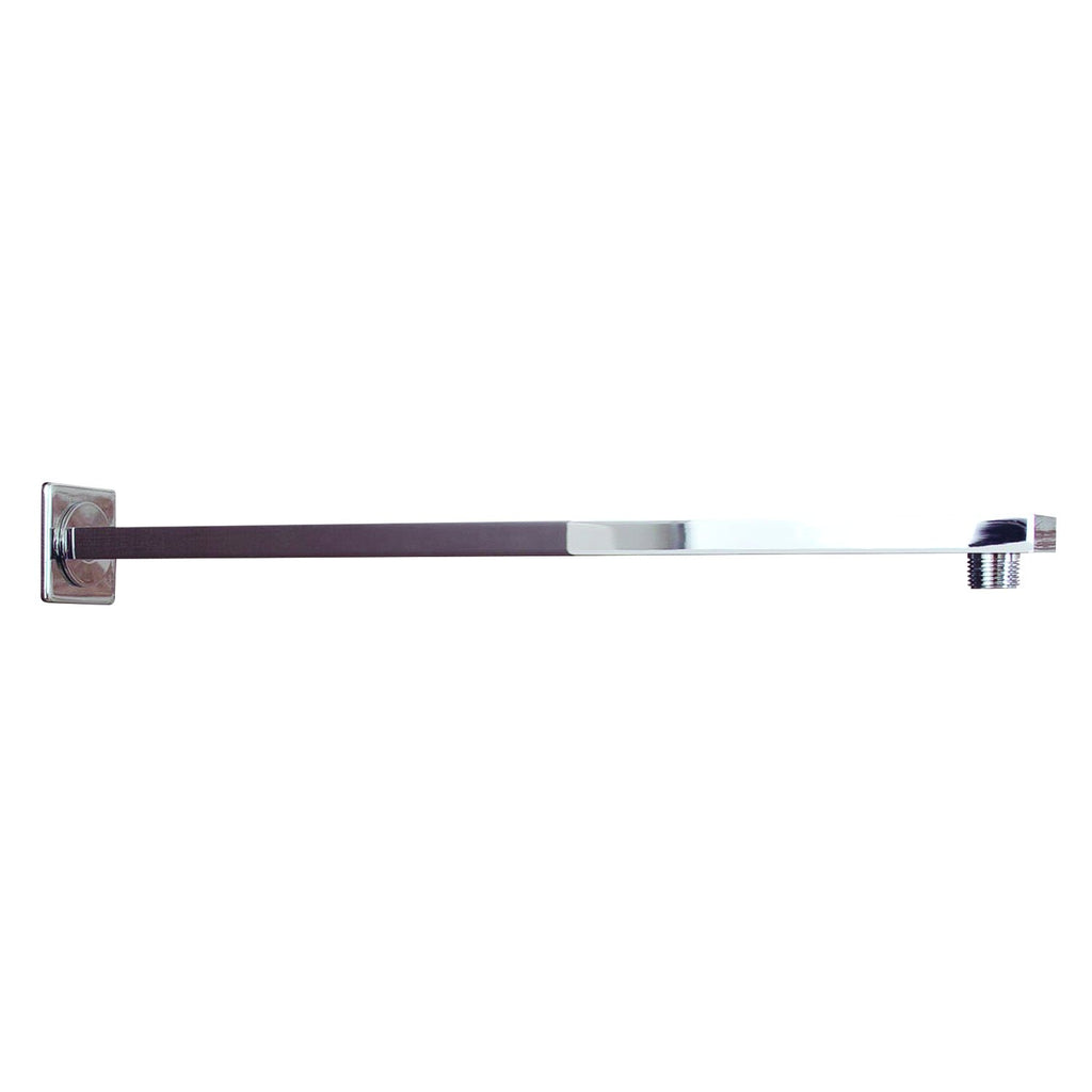 DAX Square Shower Arm, Spout, Brass Body, Wall Mount, Chrome Finish, 15 Inches (D-F20-15-CR)