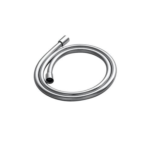DAX PVC Shower Hose, Rubber Body, Silver Finish, Connection 1/2 Inch, 59 1/16 Inches Long (D-8861B)