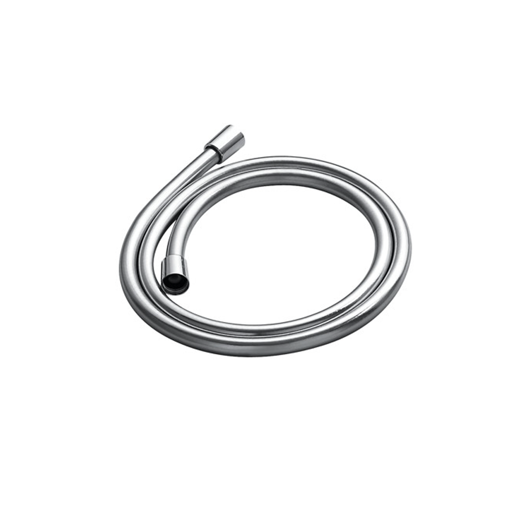 DAX PVC Shower Hose, Robber Body, Silver Finish, Connection 1/2 Inch, 59 1/16 Inches Long (D-8861B)