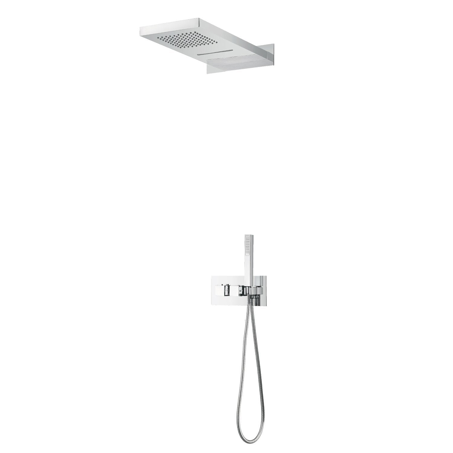 DAX Stainless Steel Shower System Thermostatic Mixer 3 Funtions Chrome Finish (DAX-9003-CR)