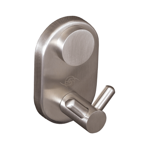 DAX Double Bathroom Hook, Wall Mount Stainless Steel, Polish Finish, 1-3/4 x 2-3/4 x 1-9/16 Inches (DAX-G0210-P)