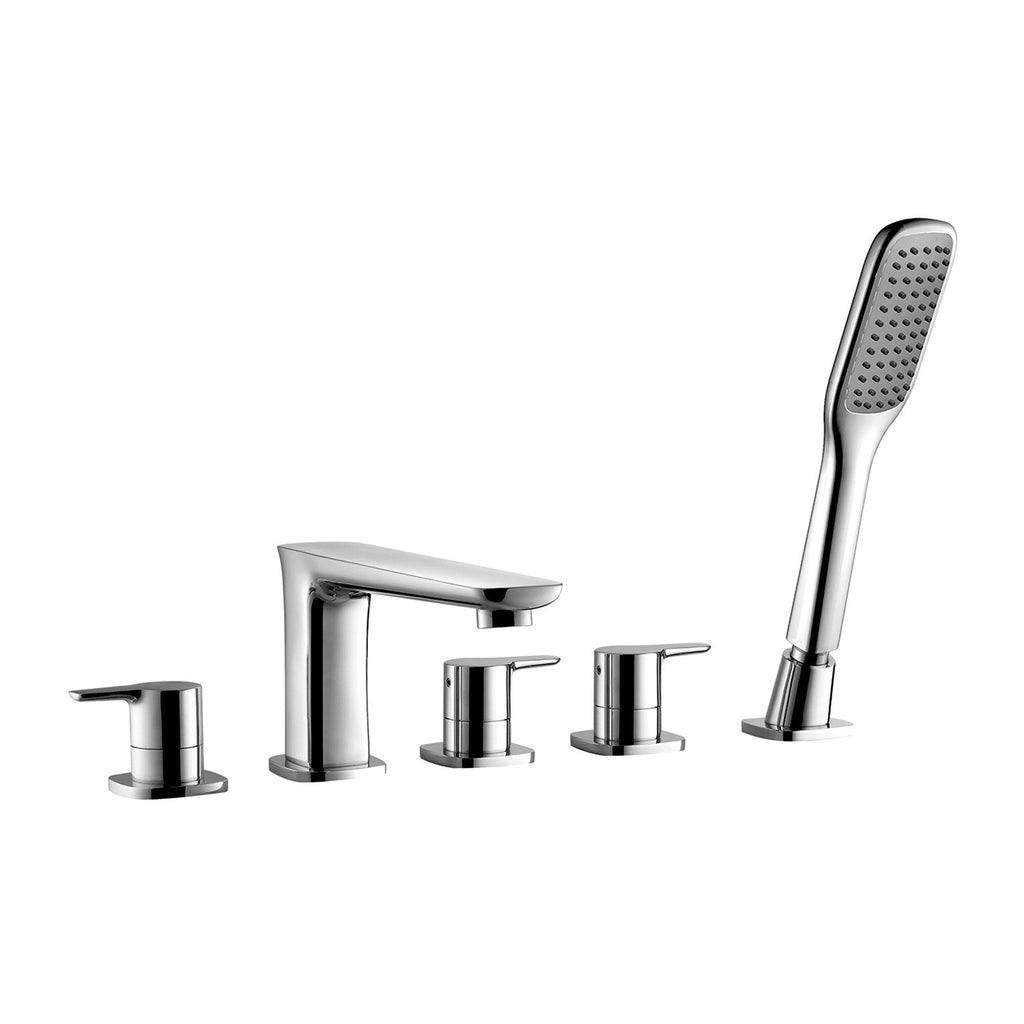 DAX Hot Tub Faucet with Hand Shower, Deck Mount Brass Body, Chrome Finish, 7-7/8 x 4-1/8 Inches (DAX-8138C)