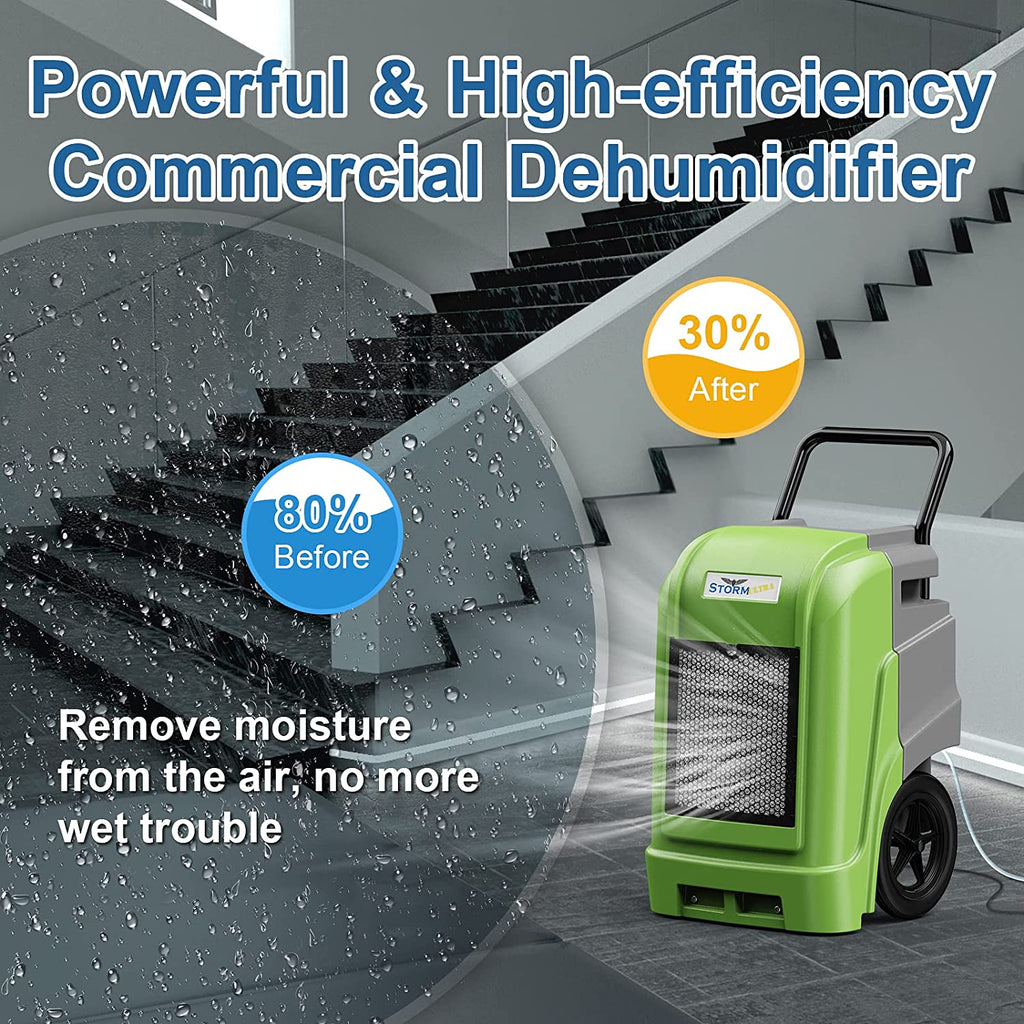 AlorAir Commercial Dehumidifier with Pump Drain Hose, 190 Pints Smart Wi-Fi Large Capacity Industrial Dehumidifier for Basements, Garages & Job Sites, 5 Years Warranty