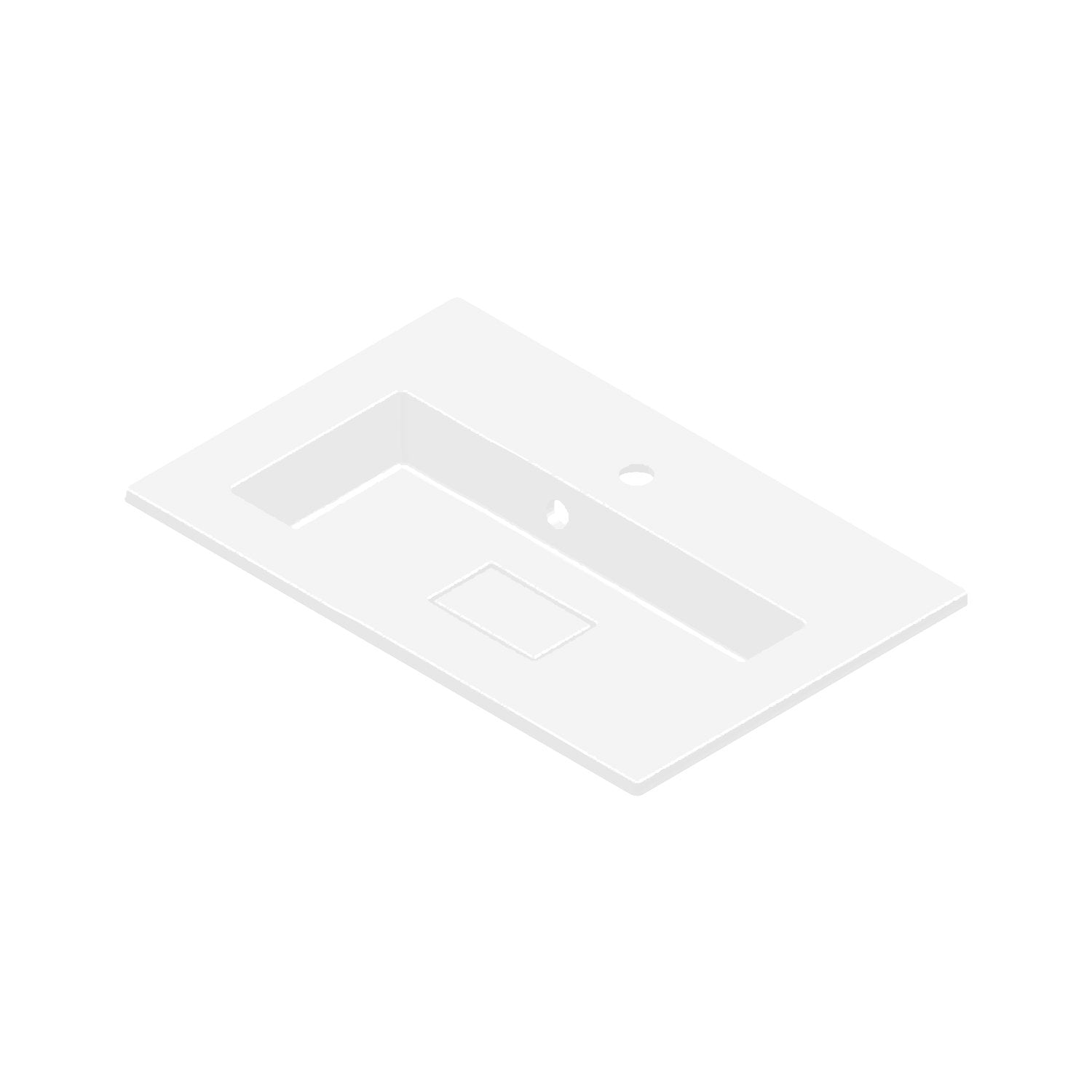 DAX Solid Surface Single Bowl Basin. Gloss Finish (BSN-80032-G)