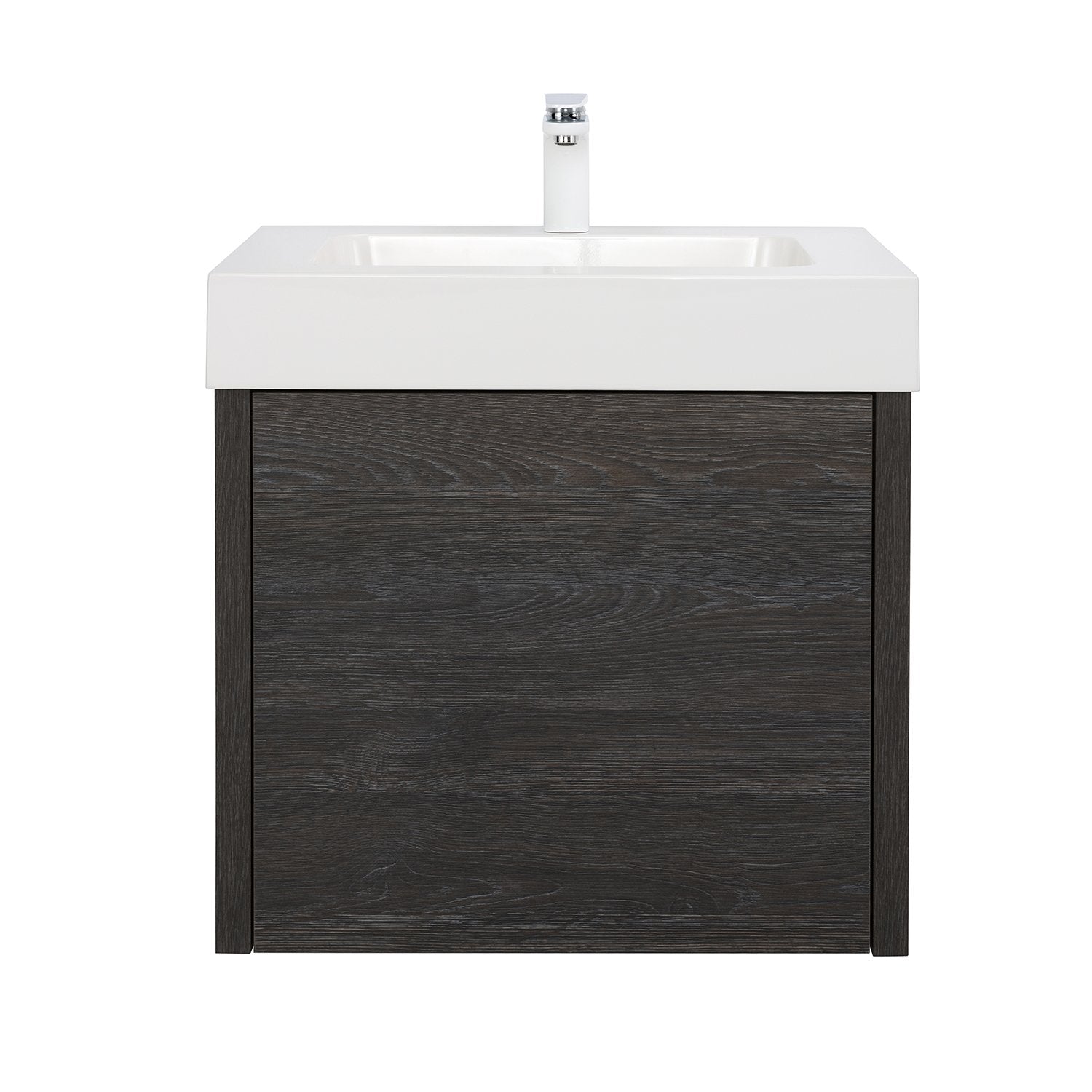 24" Single Vanity Cabinet, Wall Mount, 1 Big Drawer with Hidden Drawer, Oak Chicago, 'OHANA Collection by DAX