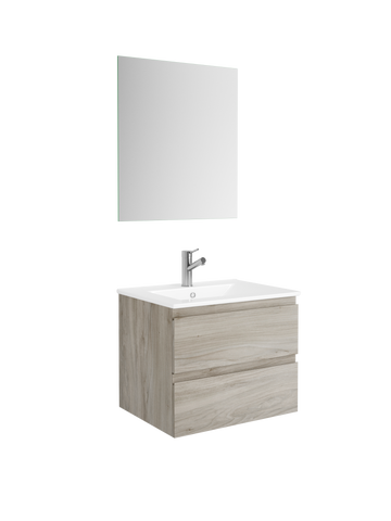 DAX Pasadena vanity cabinet 24", pine with Onix basin (DAX-PAS012412-ONX)