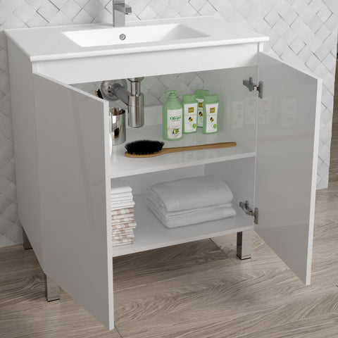 DAX Sunset vanity cabinet 32", glossy white with Onix basin (DAX-SUN013211-ONX)