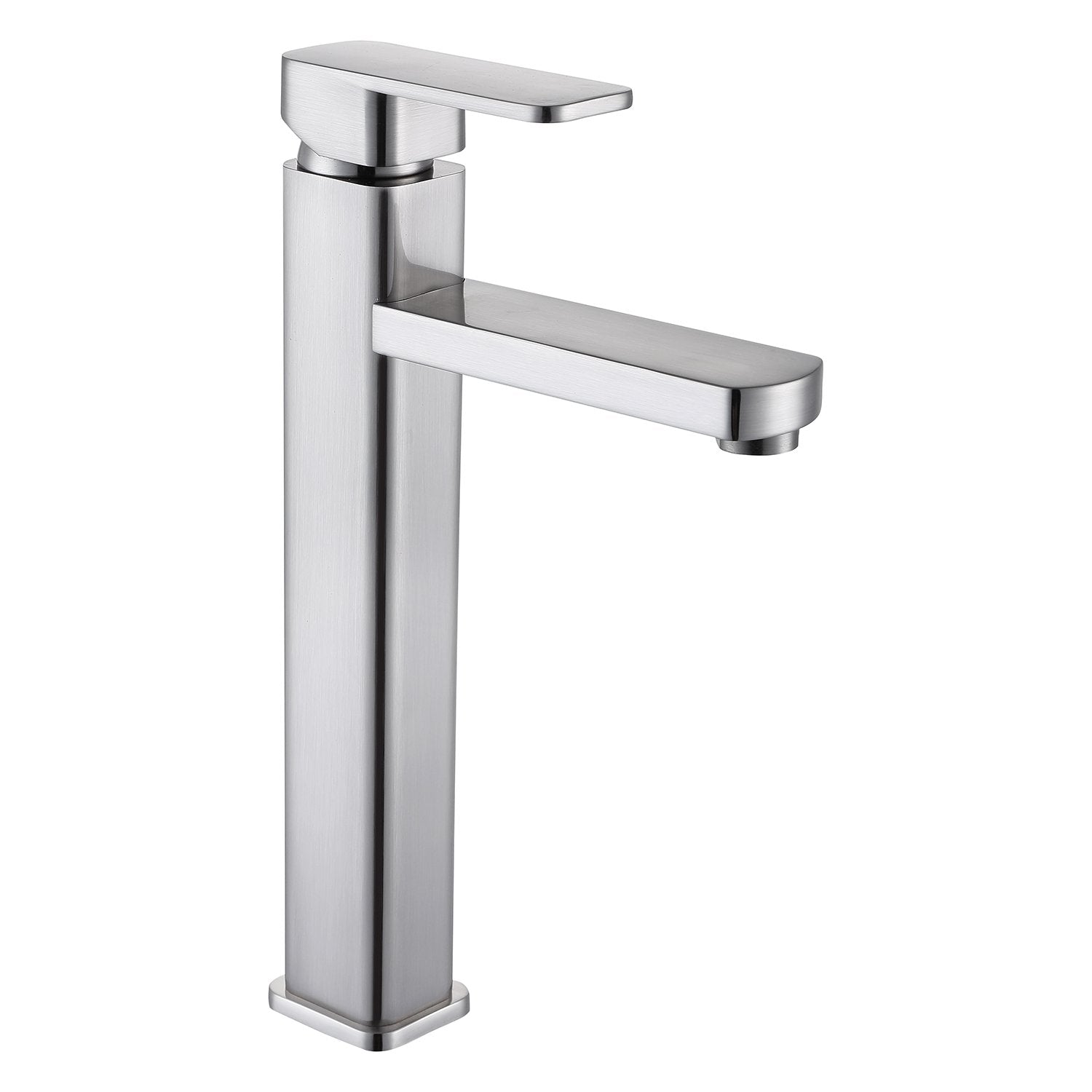 DAX Single Handle Vessel Sink Bathroom Faucet, Brass Body, Brushed Nickel Finish, 6 x 12 Inches (DAX-6941B-BN)