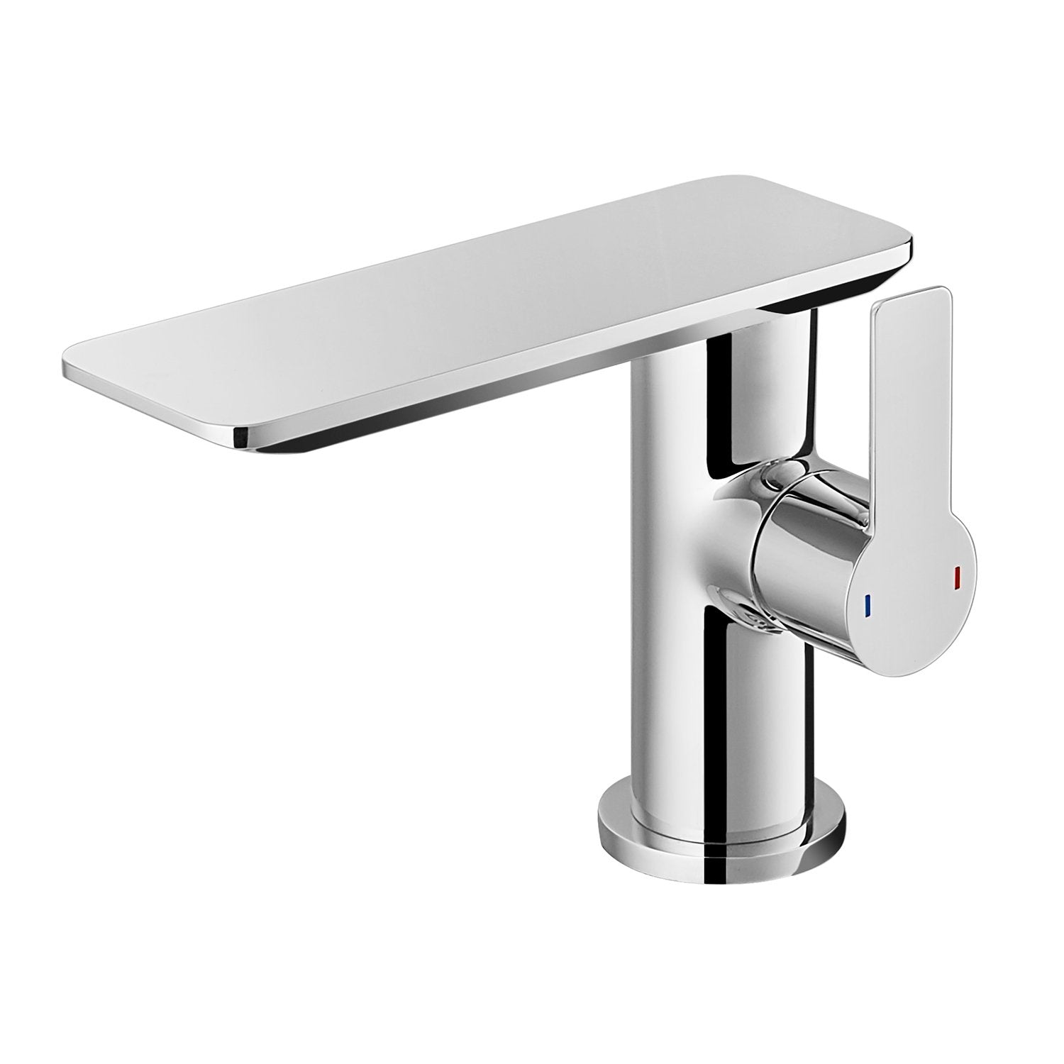 DAX Single Handle Bathroom Waterfall Faucet, Deck Mount, Brass Body, Brushed Nickel Finish, Spout Height 4-15/16 Inches (DAX-8205-BN)
