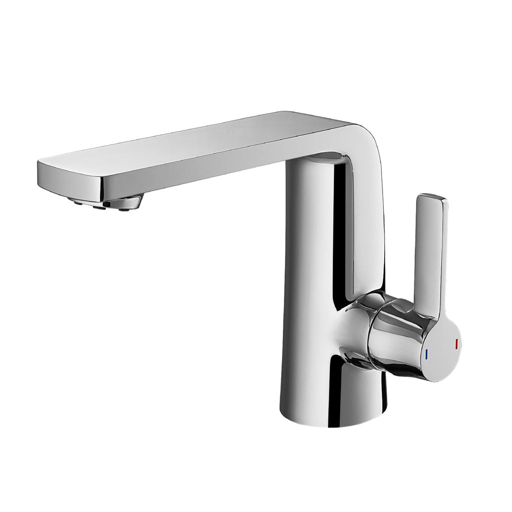 DAX Single Handle Bathroom Faucet, Brass Body, Chrome Finish, Spout Height 4-15/16 Inches (DAX-8226-CR)
