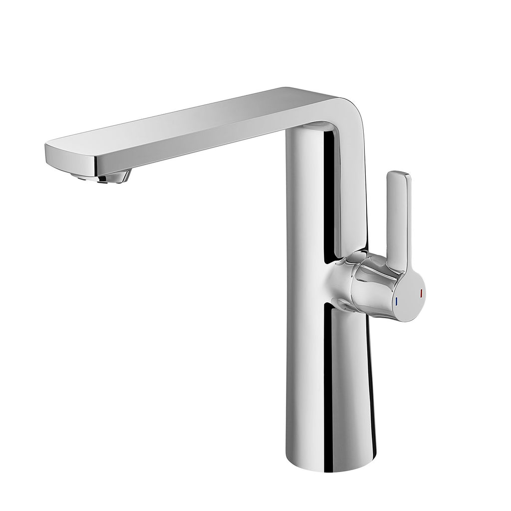 DAX Single Handle Bathroom Vessel Sink Faucet, Brass Body, Chrome Finish, Spout Height 8-3/4 Inches (DAX-8226A-CR)