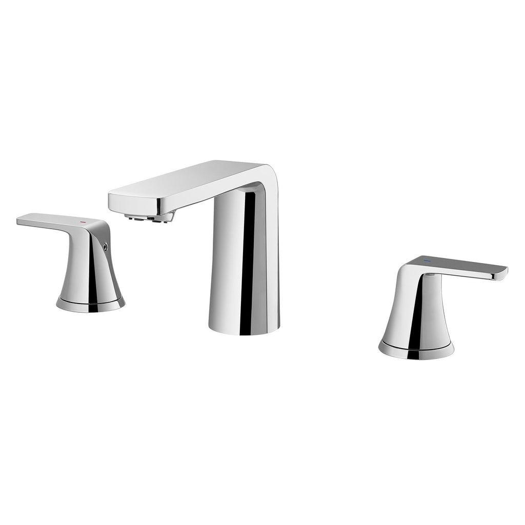 DAX Two Handle Bathroom Faucet, Brass Body, Brushed Nickel Finish, Spout Height 4 Inches (DAX-8236C-BN)