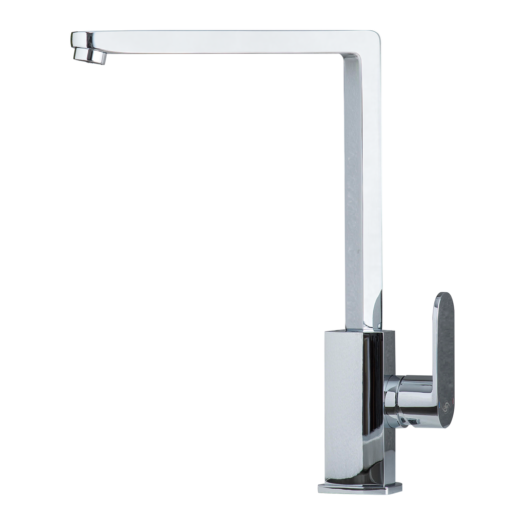 DAX Modern Single Handle Kitchen Faucet, Brass Body, Chrome Finish, Height 12 Inches (DAX-8789)