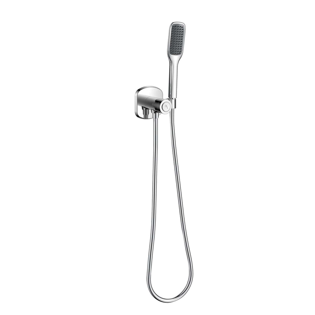 DAX Hand Shower Set, Wall Mount with Hose and Valve, Brass Body, Brushed Nickel Finish (DAX-8817-BN)