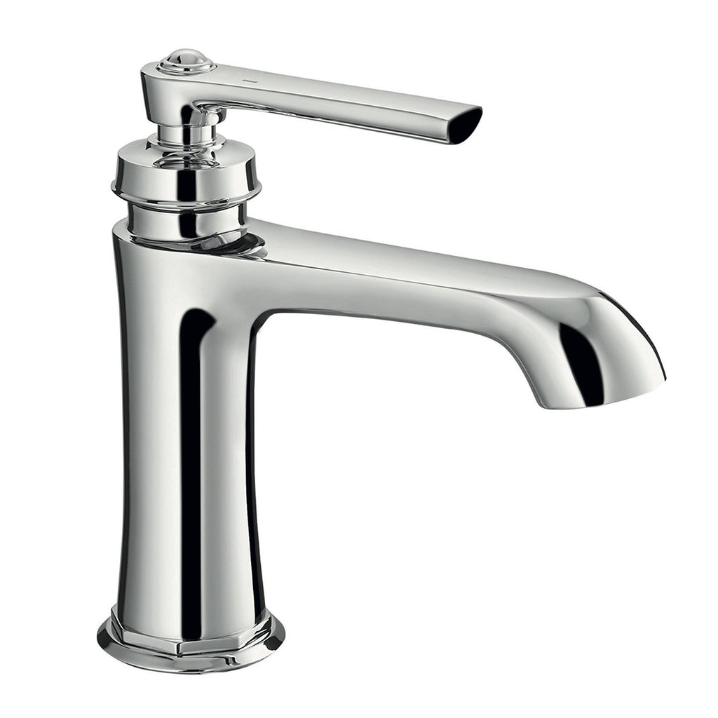 DAX Single Handle Bathroom Faucet, Brass Body, Chrome Finish, Spout Height 3-15/16 Inches (DAX-9809-CR)