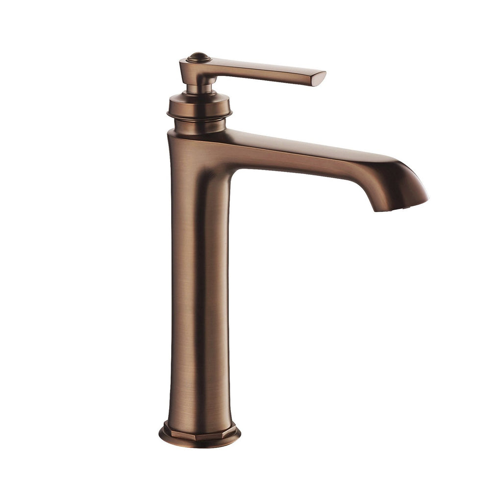 DAX Single Handle Bathroom Vessel Sink Faucet, Brass Body, Oil Rubbed Bronze Finish, Spout Height 7-1/16 Inches (DAX-9809A-ORB)