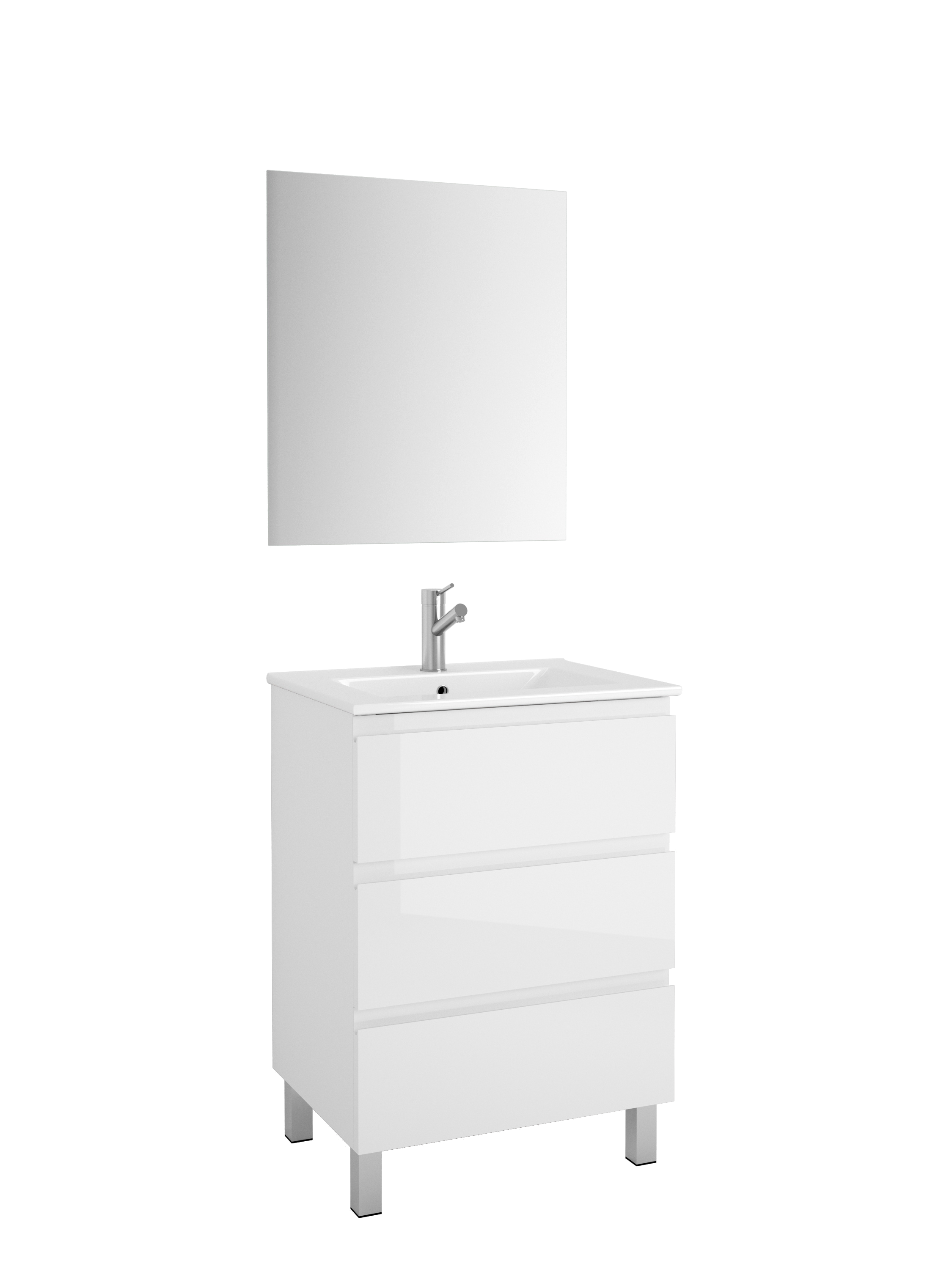 DAX Costa vanity cabinet, 24", glossy white with Onix basin (DAX-COS012411-ONX)