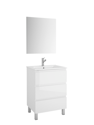 DAX Costa vanity cabinet, 24", glossy white with Onix basin (DAX-COS012411-ONX)