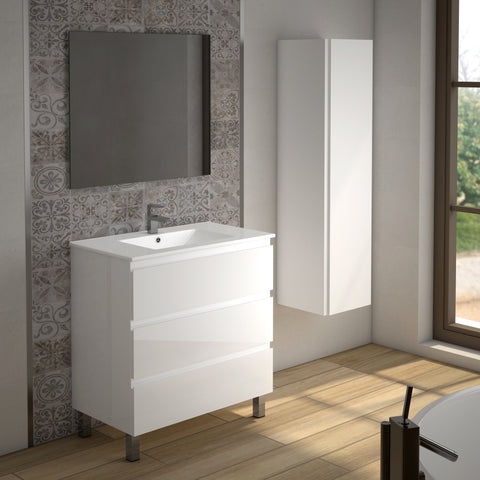 DAX Costa vanity cabinet, 32", glossy white with Onix basin (DAX-COS013211-ONX)