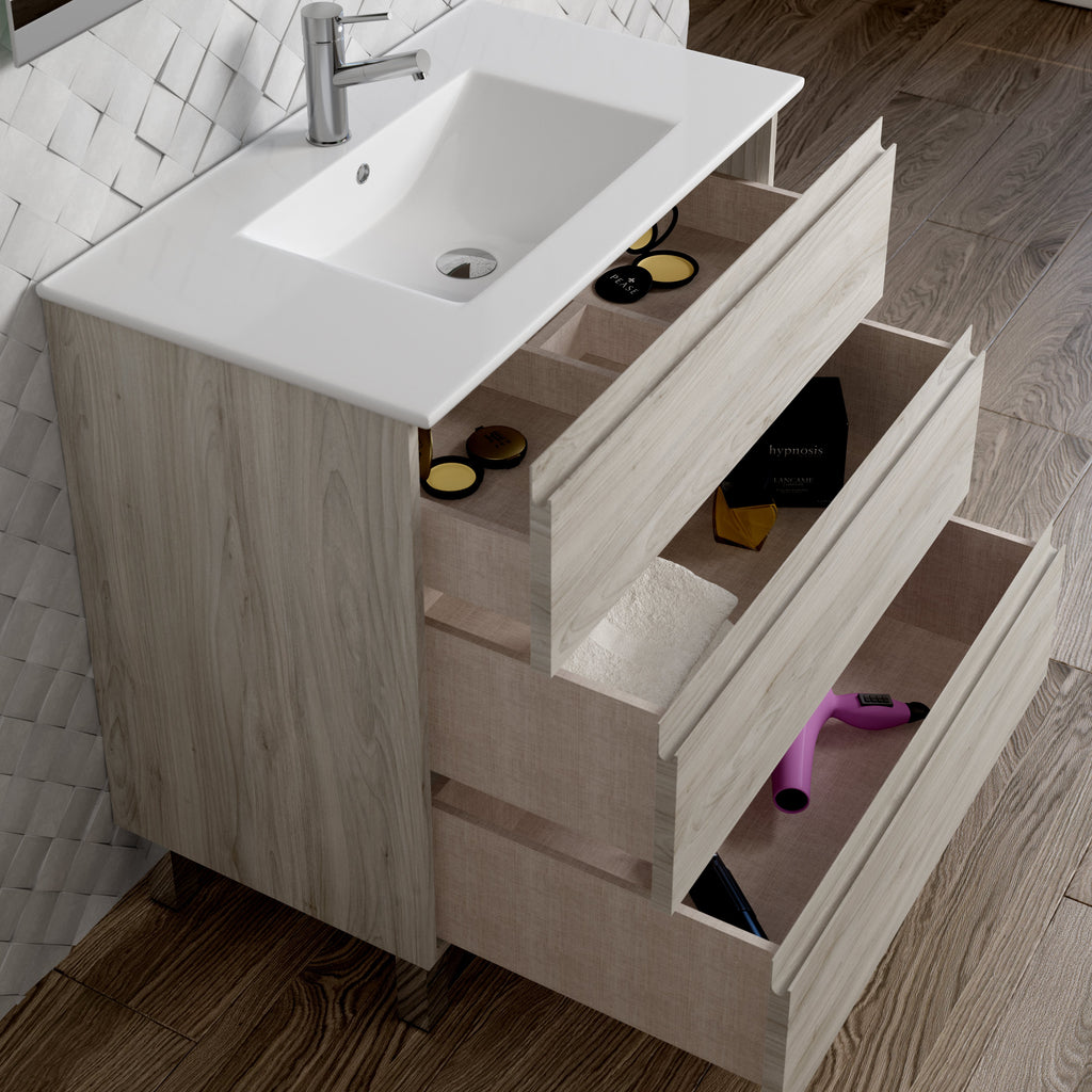 DAX Costa vanity cabinet, 32", pine with Onix basin (DAX-COS013212-ONX)