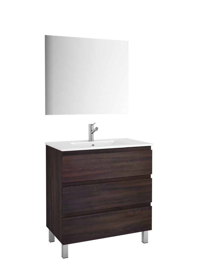 DAX Costa vanity cabinet, 32", glossy wenge with Onix basin (DAX-COS013213-ONX)