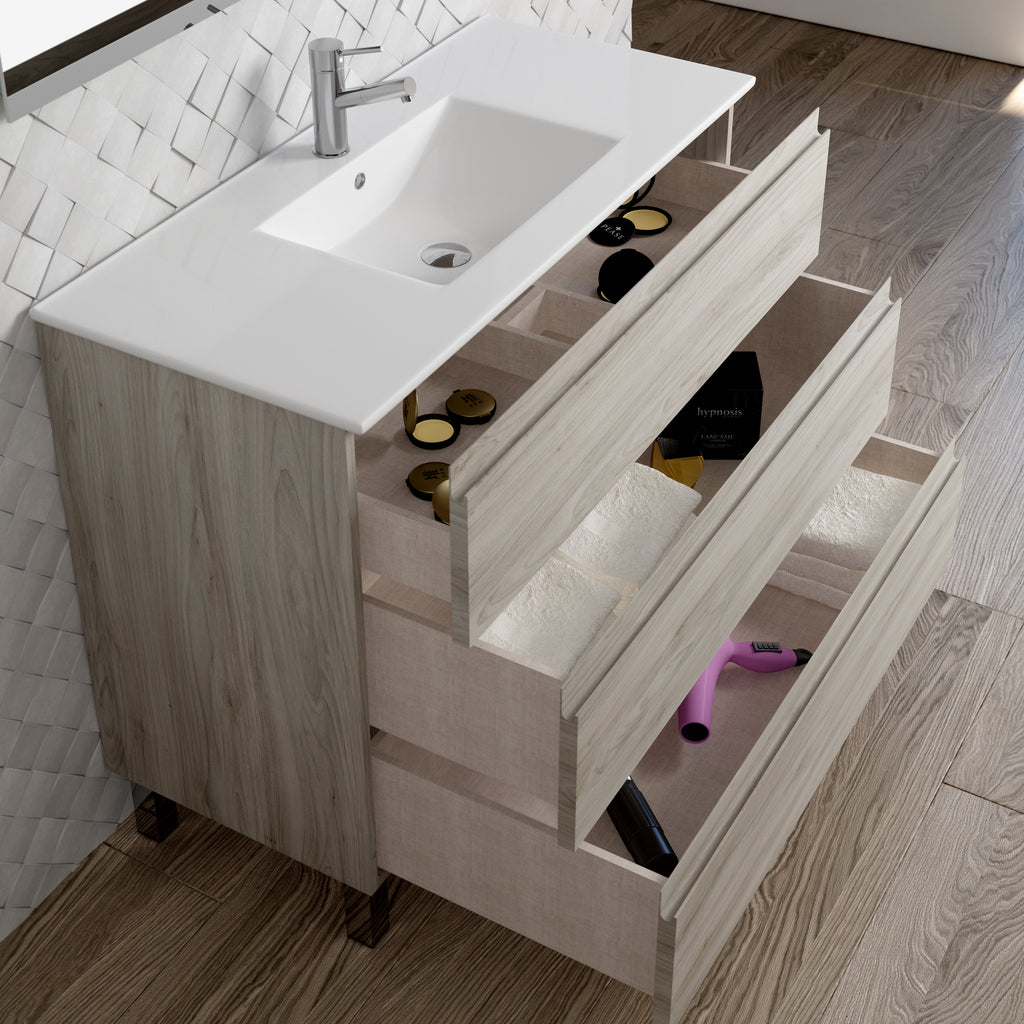 DAX Costa vanity cabinet, 40", pine with Onix basin (DAX-COS014012-ONX)