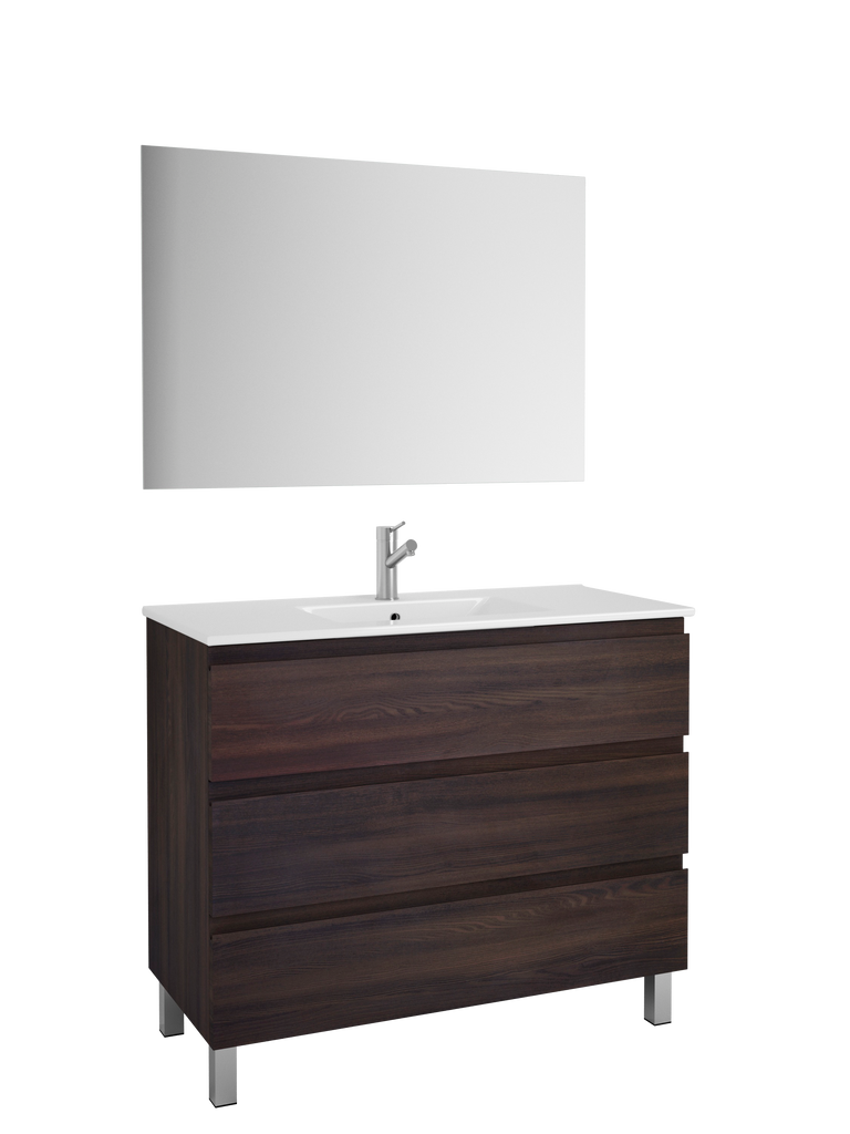 DAX Costa vanity cabinet, 40", glossy wenge with Onix basin (DAX-COS014013-ONX)