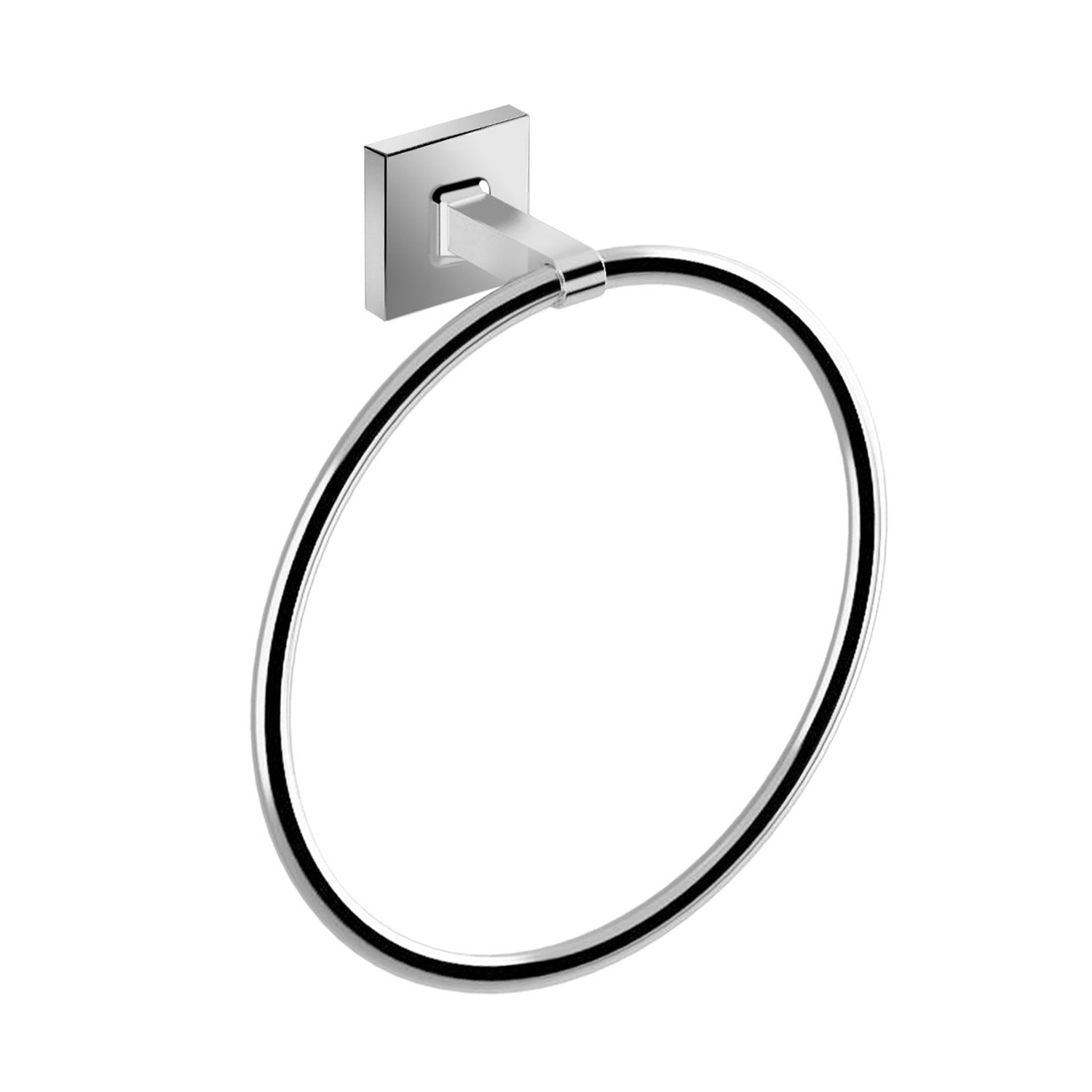 DAX Milano Towel Ring, Wall Mount, Brass Body, Chrome Finish, 7-7/8 x 2-7/16 x 8-11/16 Inches (DAX-GDC160172-CR)