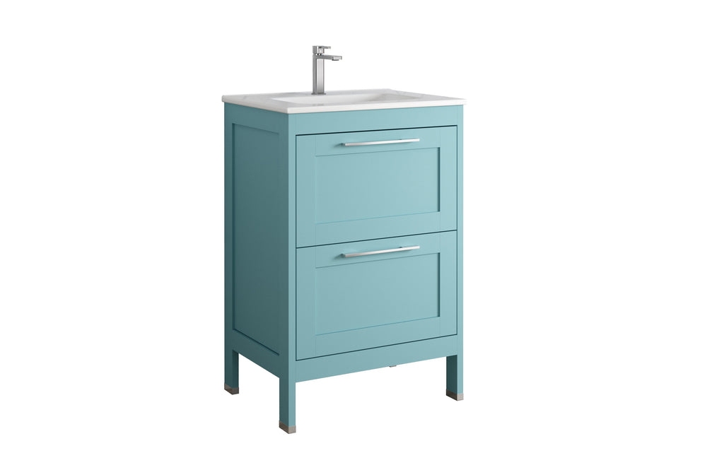 DAX Lakeside Single Vanity 24 Inches Deep Blue with Onix Basin (DAX-LAKE012419-ONX)