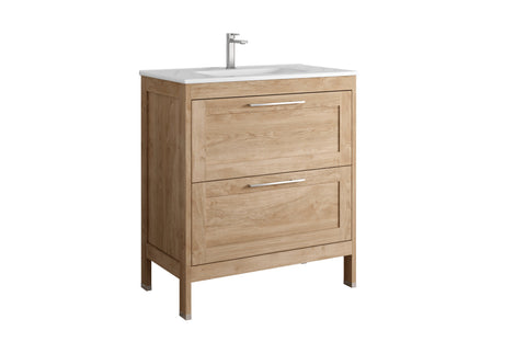 DAX Lakeside Single Vanity 32 Inches Oak with Onix Basin