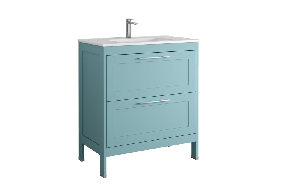 DAX Lakeside Single Vanity 32 Inches Deep Blue with Onix Basin (DAX-LAKE013219-ONX)